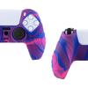 eXtremeRate PlayVital Protective Cover for Cover for Ps5 with Stick Cap Purple Ps5, Controller, [pink & & Blue]