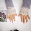 1 Pair Women Wrist Covers Elastic Elastic Apparel Decorative Sleeves Wrist Horn Cuffs Lace Fake Sleeves Lace Cuffs