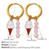 Christmas Wind DIY Pendant Earrings Stainless Steel Gold-plated Fun Pendant Combination Earrings Jewelry Women