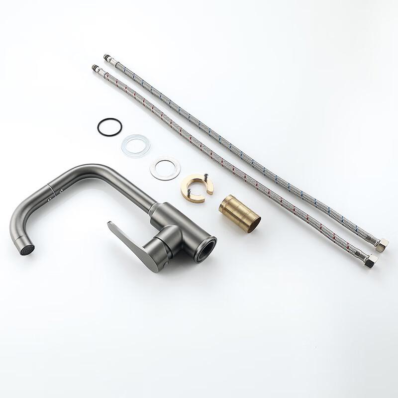 ZhiShi Stainless Steel 360-Degree Swivel Basin Faucet