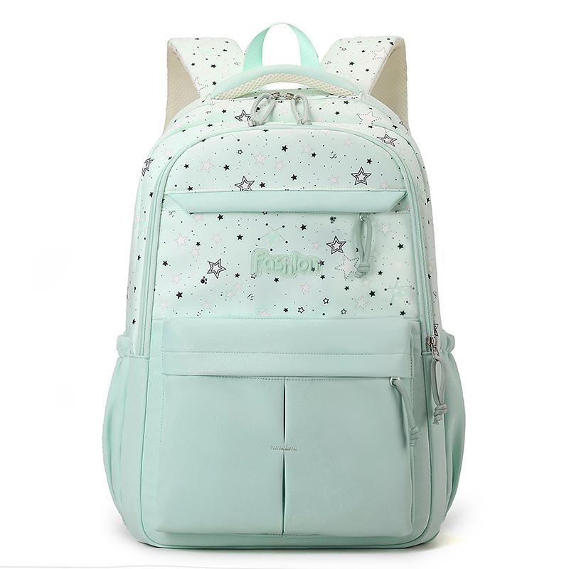 Lightweight Student Schoolbag Stars Print Women's Large Capacity Backpack