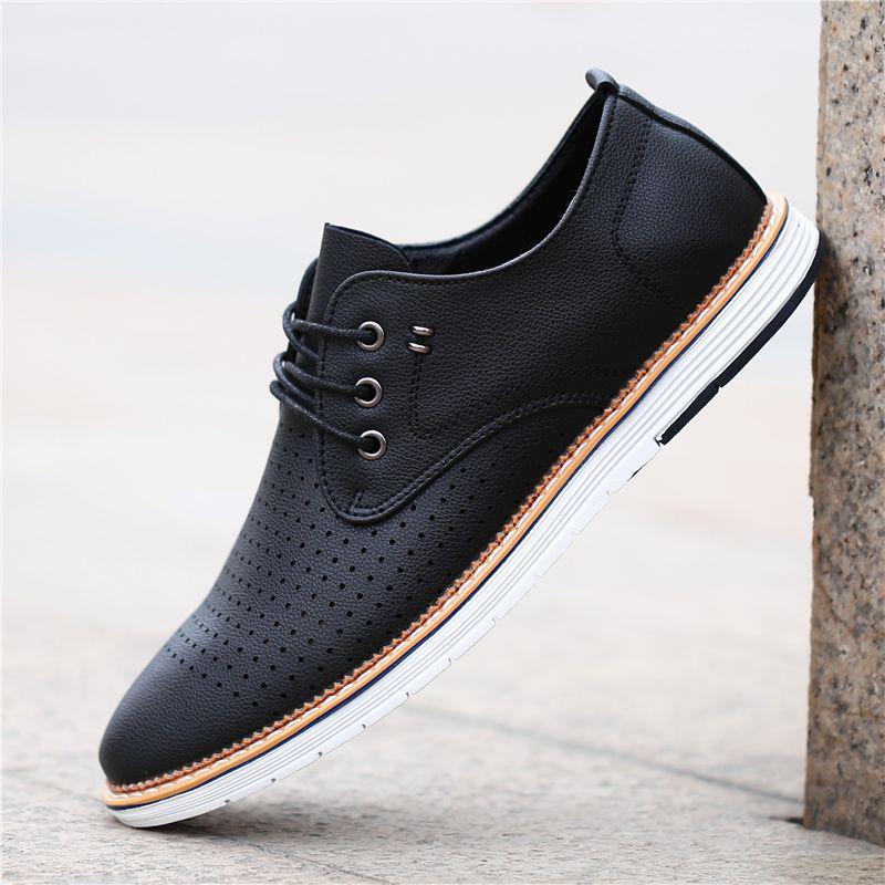 Men's Summer Soft Leather Korean Style Casual Breathable Flats
