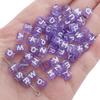 Colorful Acrylic Square Beads: English & Russian Letters for Handmade DIY Bracelets & Jewelry Accessories