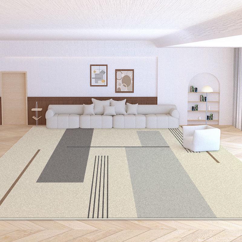 2024 Cream Loop Velvet Living Room & Bedroom Carpet - Waterproof, Stain-Resistant, Durable