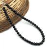 8mm Prírodný Čierny Turmalín Drahokam Okrúhle Korálky Šperky Ručne Vyrábaný Čierny Kameň Náhrdelník 17-20" Pekné Korálky Choker Pre Ženy 8BN-95