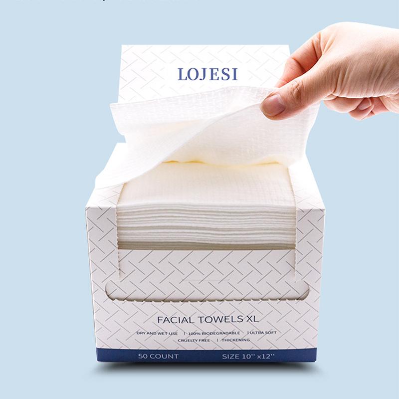 25 x 30 cm, 50 Stück/Box, Einweg-Gesichtsreinigungstücher, dick, groß, für alle Hauttypen geeignet, Unisex