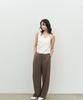 MAKE A TOAST Double-Pleat Curve Pants Brown Mbespa002Br