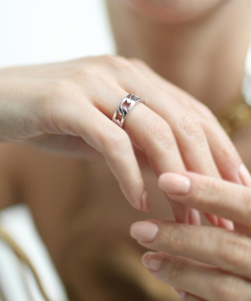 Trencadism Link Ring Silver 925 Ring Trm Lkr06Chs (A Type)