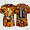 2026 New Adult Men's Dragon Ball Goku 3D Printed Football Jersey T-Shirt Kids Anime T-Shirt Special Football Jersey Unisex Y2k