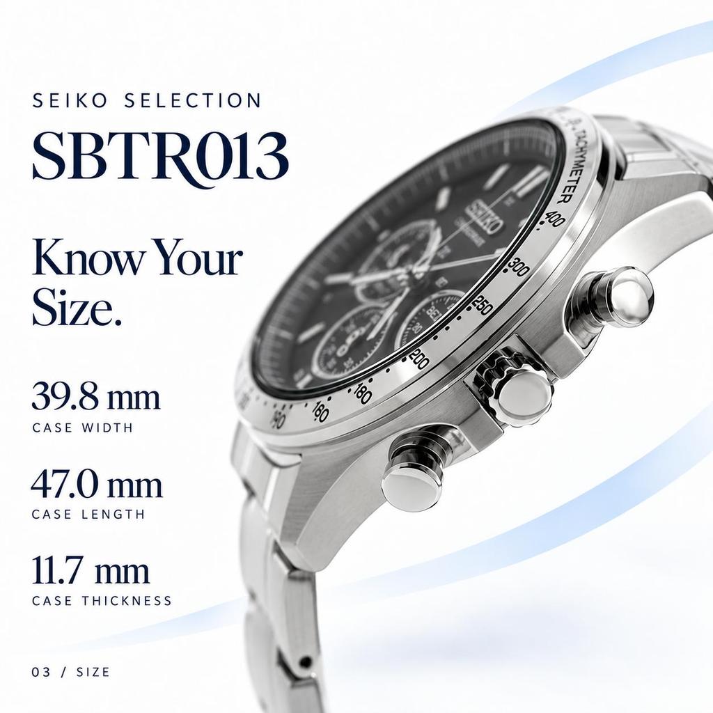 Seiko watch wristwatch mens SBTR013 Spirit SBTR 8T chrono chronograph work suit selection black brand stylish waterproof gift practical men
