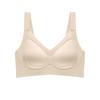 Traceless underwear, women's no steel ring adjustment type, double breasts, anti-sagging, thin, large breasts, small breasts, gathered bra cover