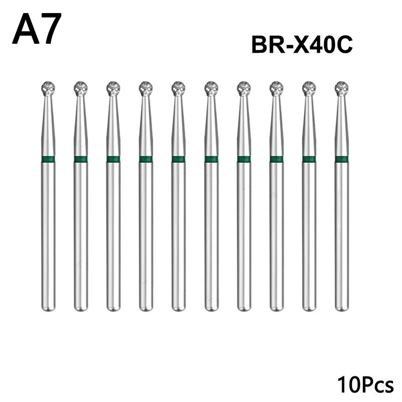 10Pcs/Box Dental Diamond Burs High Speed Handpiece 25Mm Dentist Tool Wear Resistant Lengthening Dentistry Fillings Palatal
