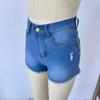 Shorts Denim Washed Women Jeans Tassel Solid Color High Waist Pockets Sexy Skinny Distressed 2025 Spring Vintage Streetwear Spliced