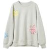 Sancai Floral Print Drop-Shoulder Sweatshirt