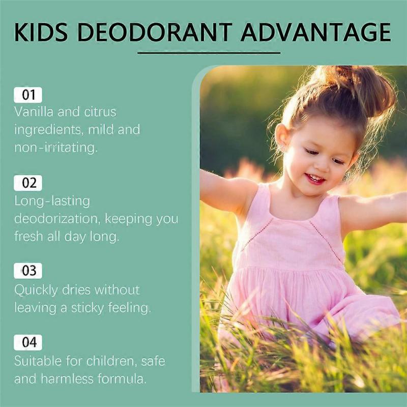 1-3X Natural Deodorant For Kids & Teens Kids Whole Body 50ml Deodorant