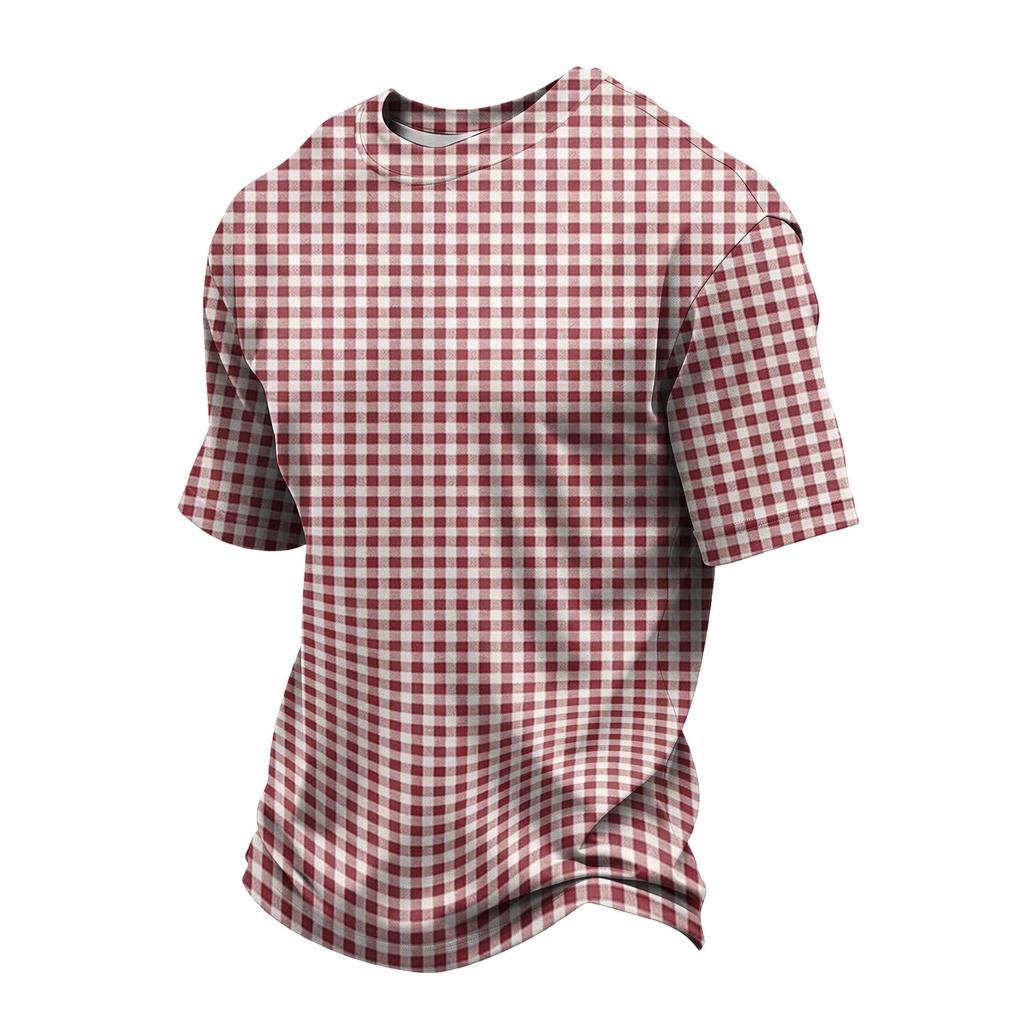 T-shirt da uomo a maniche corte con scollo rotondo ad asciugatura rapida, Maglietta in rete leggera e traspirante, Top con stampa per festival