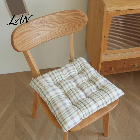 Decorative Plaid Seat Pad Chair Cushion with Ties, Soft Cozy Dining Pad, 16 Home Office Desk X Inch Non-slip for Chair, Dormitory High Elastic