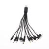1 Pcs 20Cm Usb Power Charging Cable Wire Cord For Phone Universal 10 In 1 Micro Usb Dc Mobile Phone Charger Adapter Plug