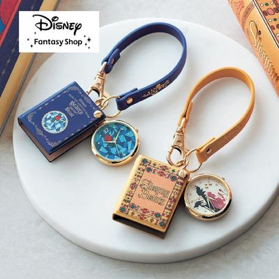 Disney Storybook-style Hang Watch Sleeping Beauty Beast Womens Wristwatch Keychain Cute Character