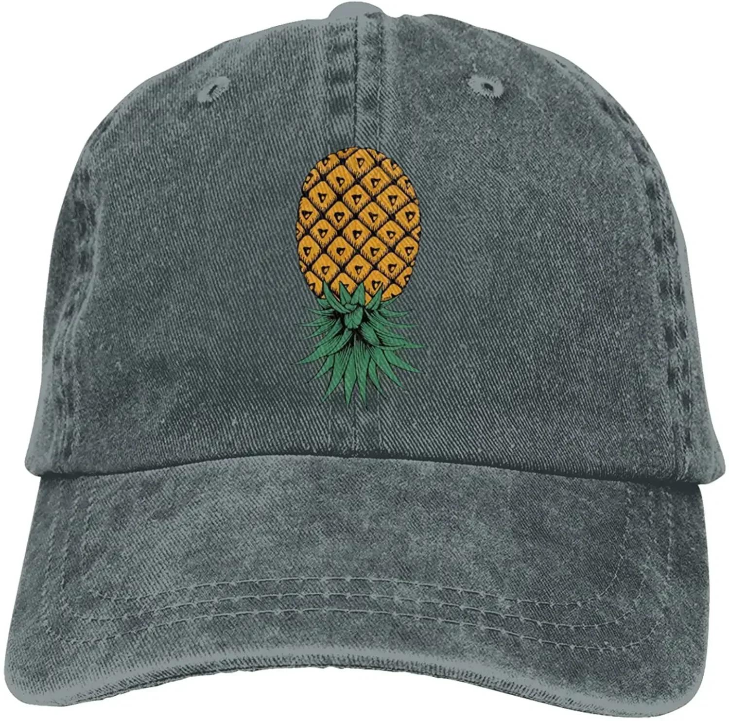 Upside Down Pineapple Baseball Cap Funny Cowboy Hat Unisex Adult Vintage Trucker Hats Adjustable Washable Adjustable Cap& 8Y