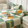 Checkered Pattern Bed Sheet Set Cotton Bed Sheets with Pillowcases Thickened Extra Soft Bedding Set Skin-friendly Breathable