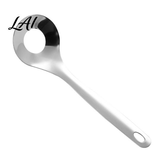 Edelstahl Lebensmittel-Schaufel Fleischbällchen-Hersteller Löffel Ergonomischer Langer Griff Manuelle Utensilien Antihaft Beschichtet Professionell Oval Auslaufsicheres Design Küchenwerkzeug für Fleisch