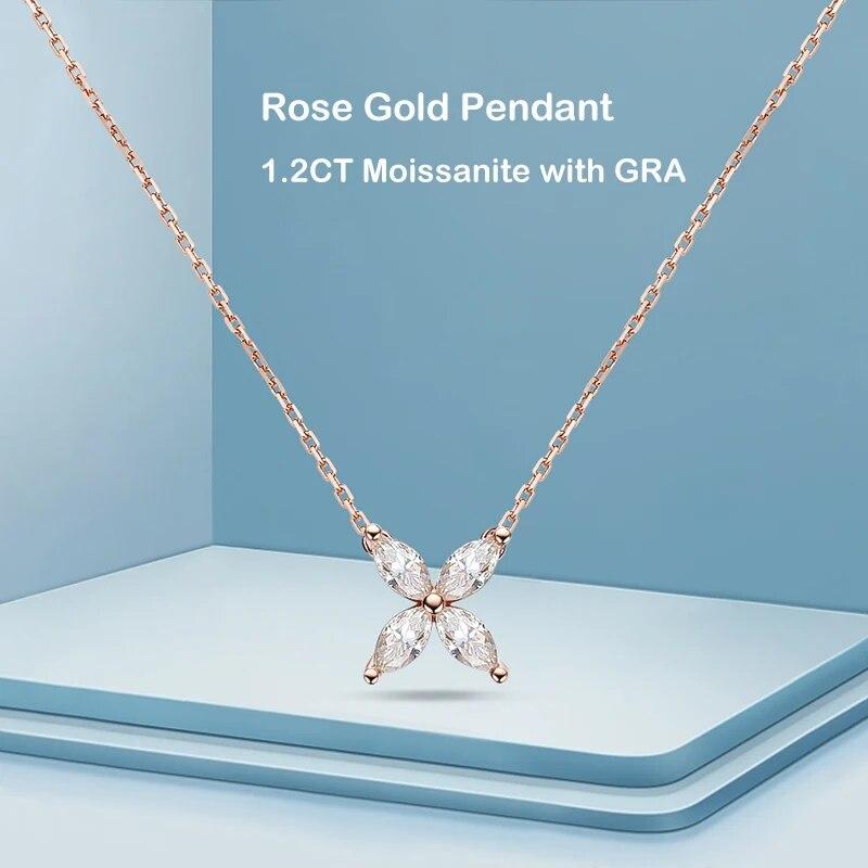 

Новый 1.2CT бабочка конский глаз муассанит ожерелье для женщин стерлингового серебра 925 пробы с бриллиантами цепочки ожерелья ювелирные изделия About 45cm&Moissanite S925