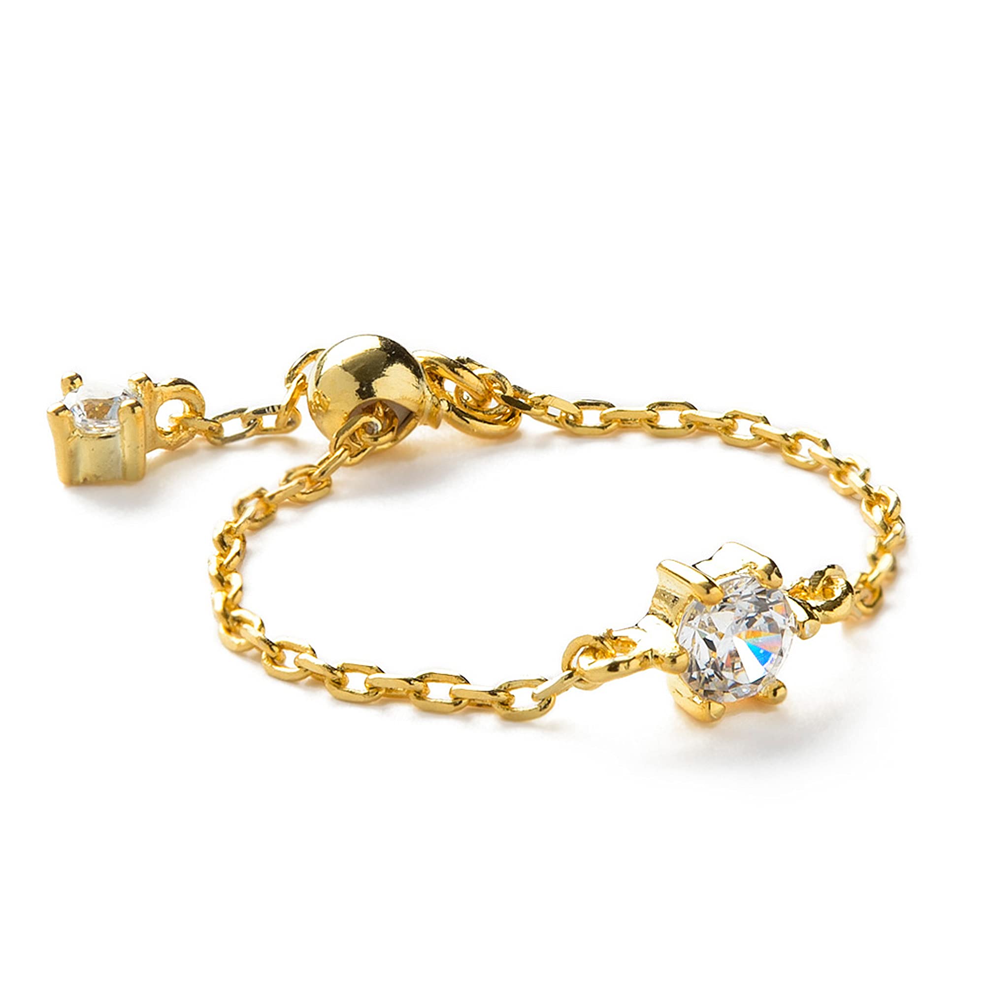 

Ring Ring Pinky Ring Birthday Present Gift Popular Made in Italy Simple Gold Platinum [Matthewmark] [Chain (L Size/Gold)] Women s Ch_Ri_Ro_GL-L