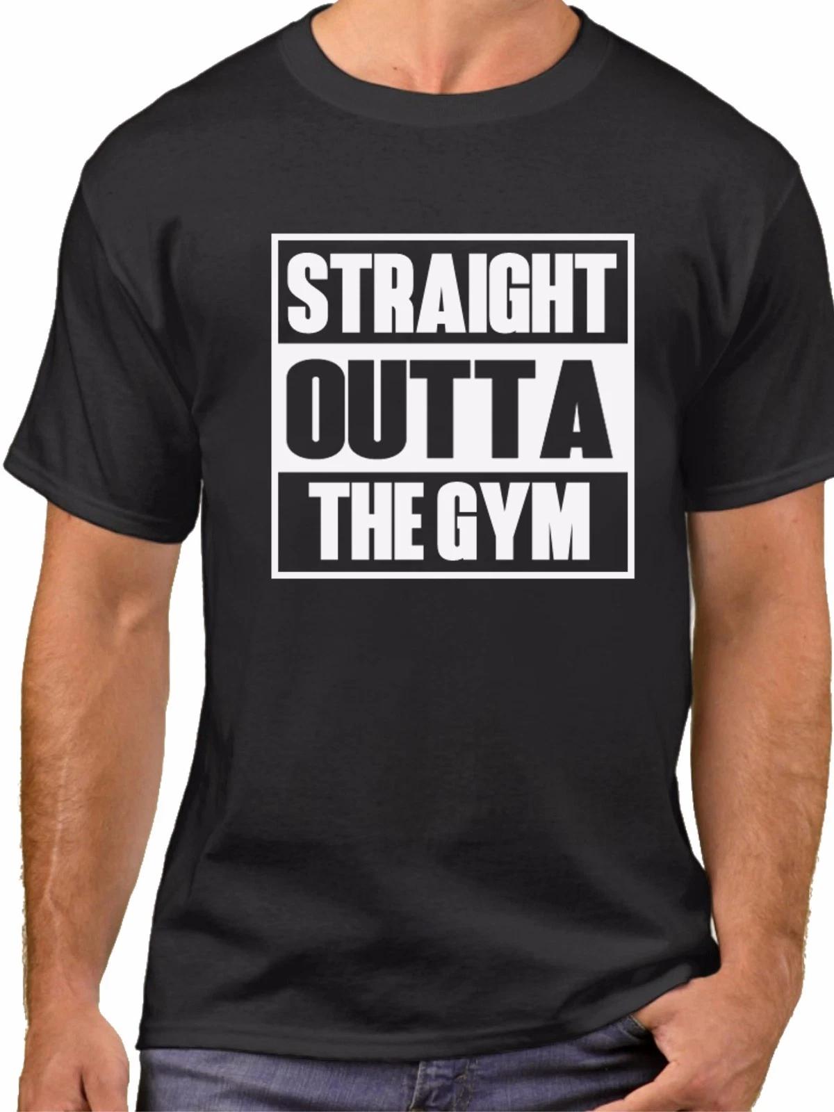 Straight Outta The Gym T Shirt Muscle Workout T-Shirt Fitness Crossfit Train Tee S