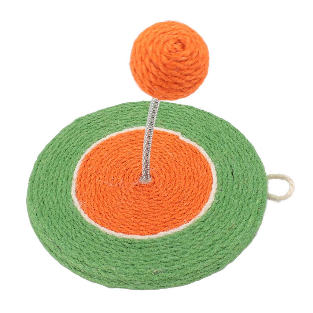 Cat Scratcher Toy Fun Interactive Bite Resistance Claws Grinding Sisal Cat Scratching Board with Sisal Ball for Indoor