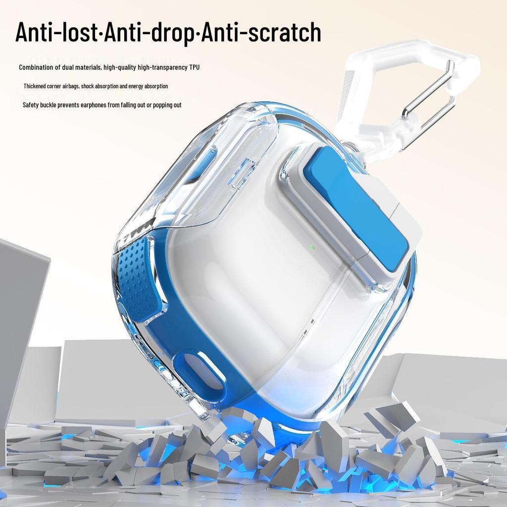 AirPods Pro 3 Transparente Schutzhülle für 4. Gen mit Ständer-Schnalle