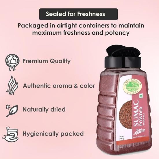 NATURESMITH SUMAC POWDER SEASONING-500g || BIG JAR OF SEASONING READY TO USE ||