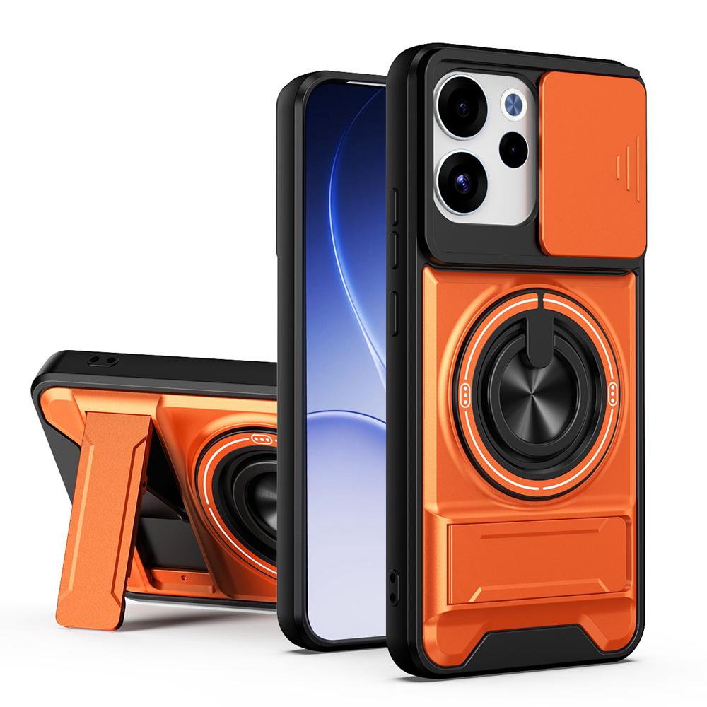 KEYSION Magnetic Phone Case for OPPO Reno15 Pro Max 5G 15 F 5G Slide Camera Protection Upright Kickstand Ring Shockproof Cover