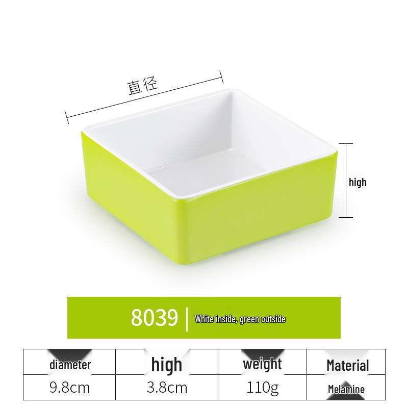 Imitation Porcelain Melamine Dipping and Snack Dish for Restaurants