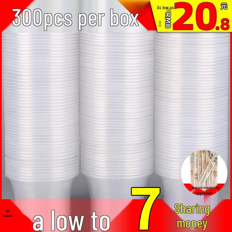 Beiyipin Disposable Plastic Round Takeout Bowls with Lids