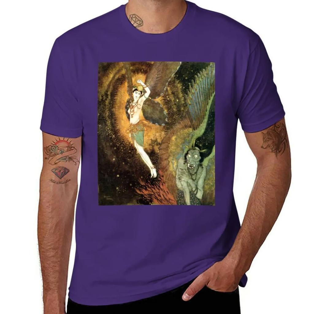 Dahnash and Meymooneh - Princess Badoura - Arabian Nights - Edmund Dulac T-Shirt Shirts Graphic Tees Funny T Shirts for Men