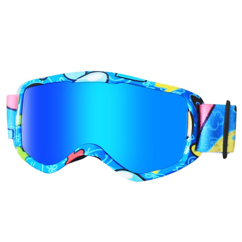 Unisex Anti-Fog HD Spherical Ski Goggles for Kids - Glasses Compatible
