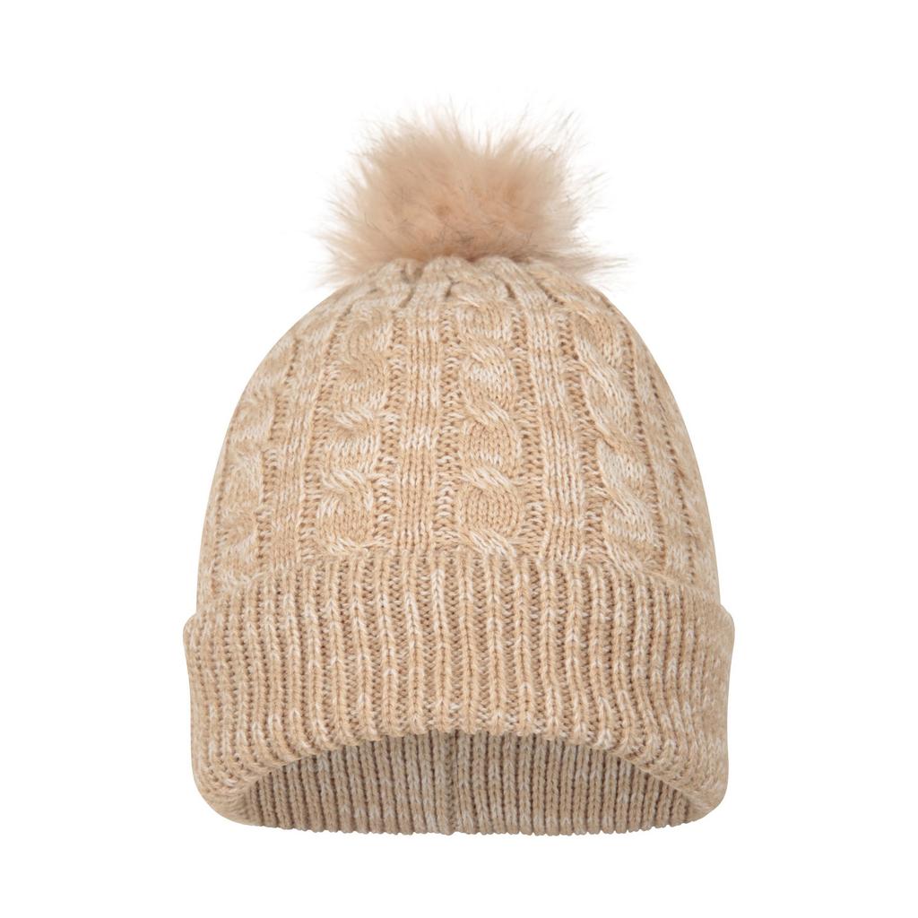 Mountain Warehouse Womens/Ladies Pom Pom Faux Fur Lined Beanie
