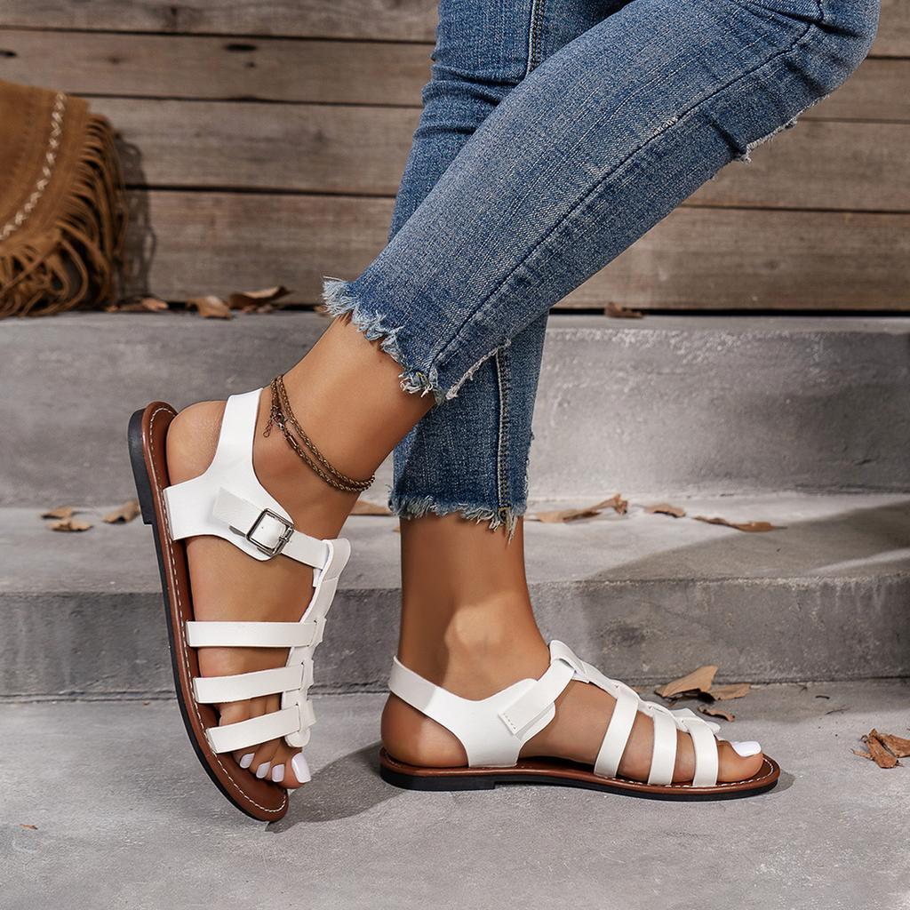 Women's Casual Flat Sandals Summer New Seaside Vacation Roman Sandals