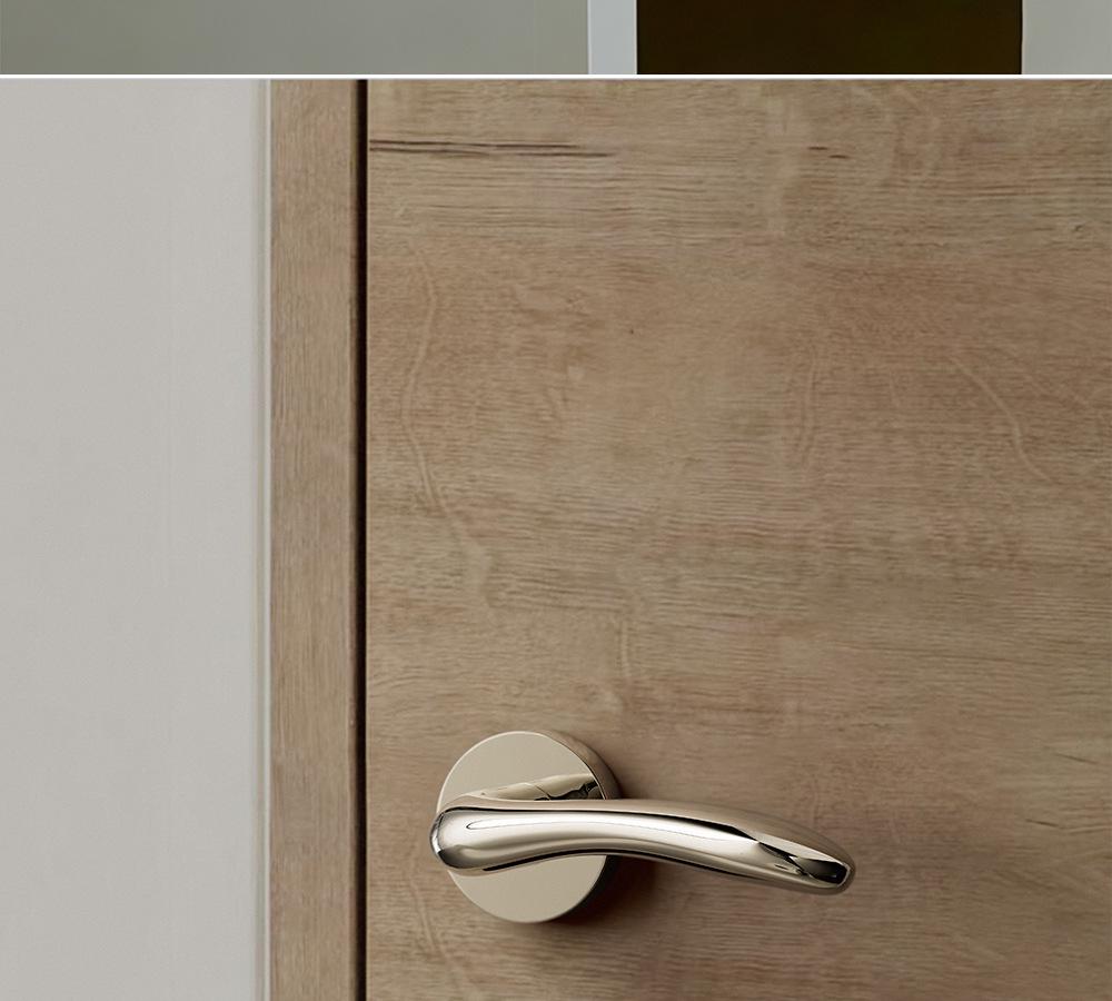 BAGB Silent Luxury Wooden Bedroom Door Handle Lock