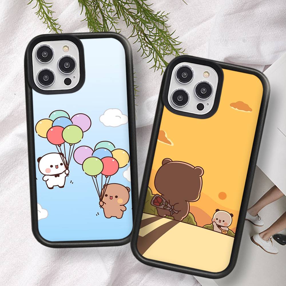 Cute Bubu Dudu Cartoon Phone Case For Iphone 11 12 13 14 15 Pro Max 17 16 Plus Hard PC+TPU Back Cover
