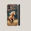 Fine horse Phone Case For iPhone16,15,14,13,12,11,Plus,Pro Max,XS,X,XR,SE,Mini,8,7 Soft Silicone Black Cover