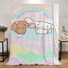 Cinnamoroles Summer Blanket Throw Fluffy Plaid Warm Blankets for Cold Microfiber Bedding Beach Towel Home Interior Knee Soft Nap
