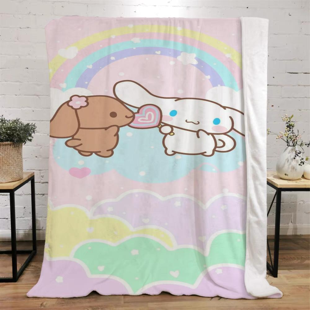 Cinnamoroles Summer Blanket Throw Fluffy Plaid Warm Blankets for Cold Microfiber Bedding Beach Towel Home Interior Knee Soft Nap
