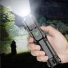 Telescopic Zoom Tactical Flashlights Rechargeable LED Torch 4 Lighting Modes Long-Range Waterproof Camping Fishing Flashlight