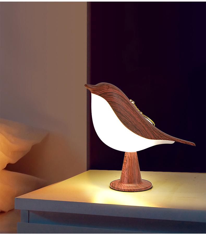 Creative Magpie Aroma LED Bird Night Light: Touch-Activated Bedside & Car Decor Lamp