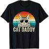 Retro Cat Daddy Vintage Distressed Maine Coon Cat Dad T-Shirt