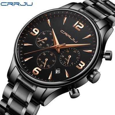 CRRJU Nuovo cronografo a sei pin da uomo Orologio da lavoro Orologio da uomo Personalità della moda Marchio a mano