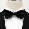 Men's Classic Double Layer Black Bow Tie for Weddings and Formal Events