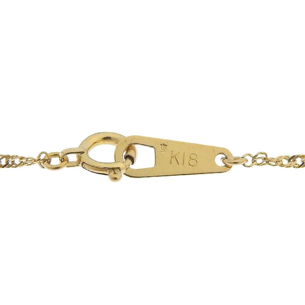 Necklace K18 yellow gold/sapphire/diamond 3.5g Women Used
